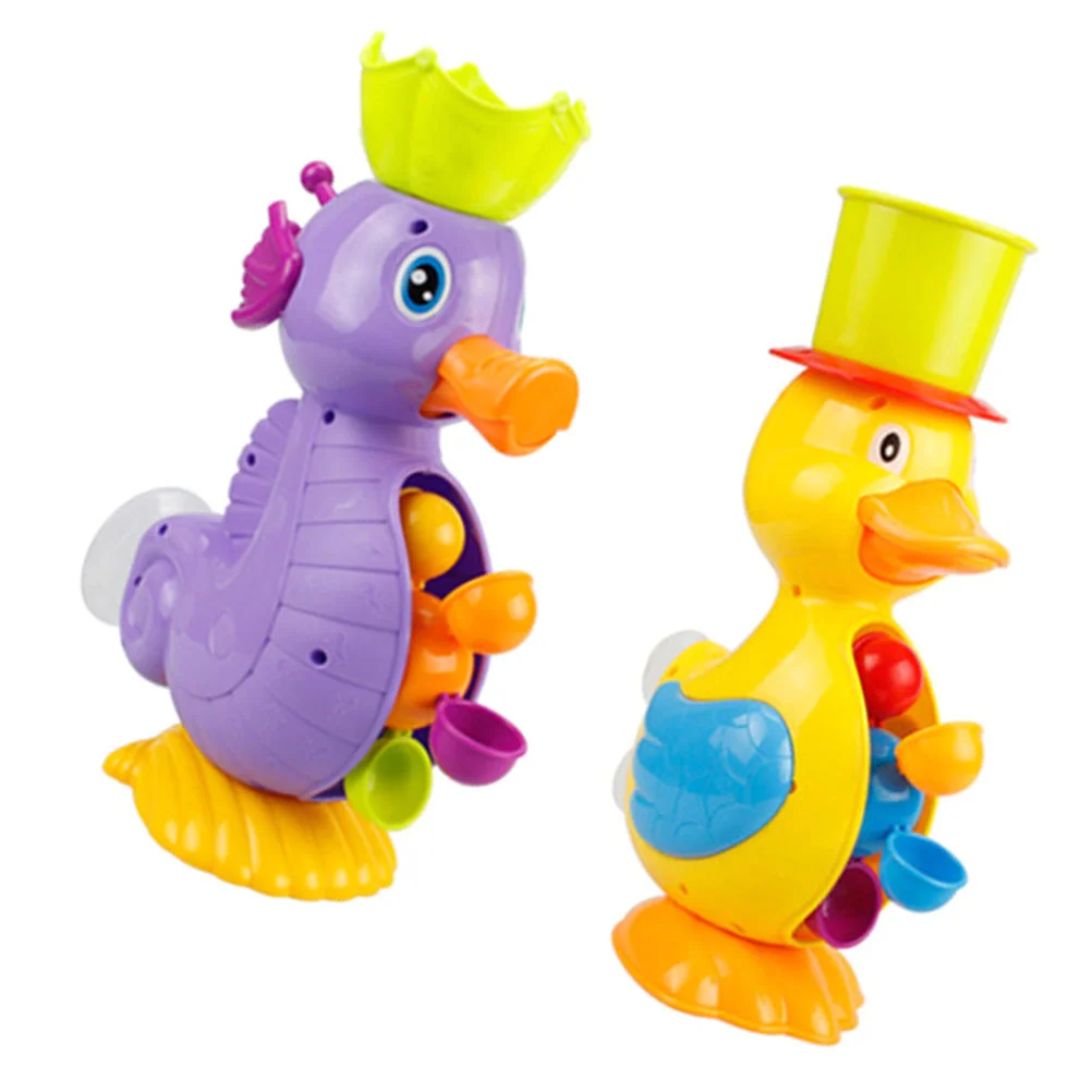 2 Pcs Bath Toys Baby Tub Bathtime Squirt Toddler Plastic Kids Shower Watering Animal Lovely