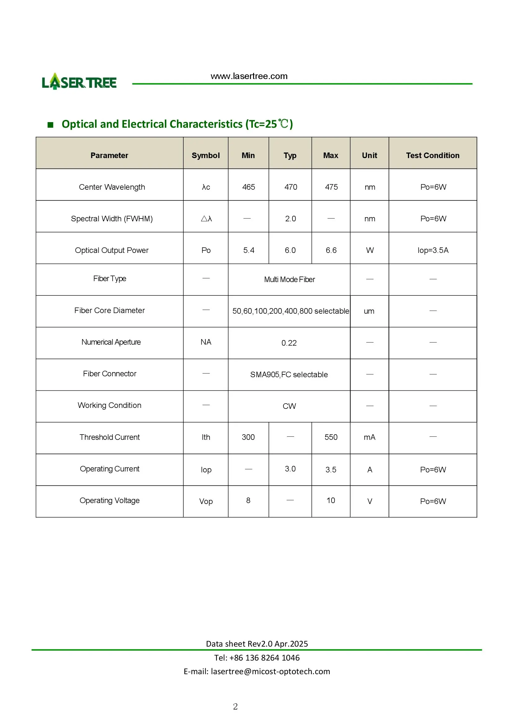 عرض لفترة محدودة 470 نانومتر 6 وات ليزر مقترن من الألياف 50um 60um 100um 200um 400um 800um ليزر ديود أزرق من الألياف