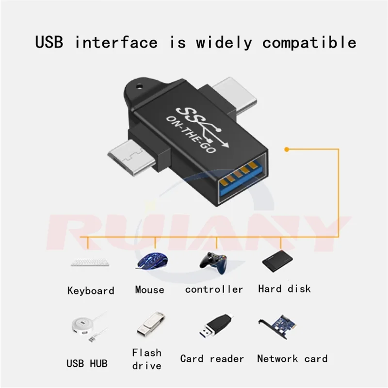 Mobile phone connect USB USB USB universal charging converter android otg adapter Android