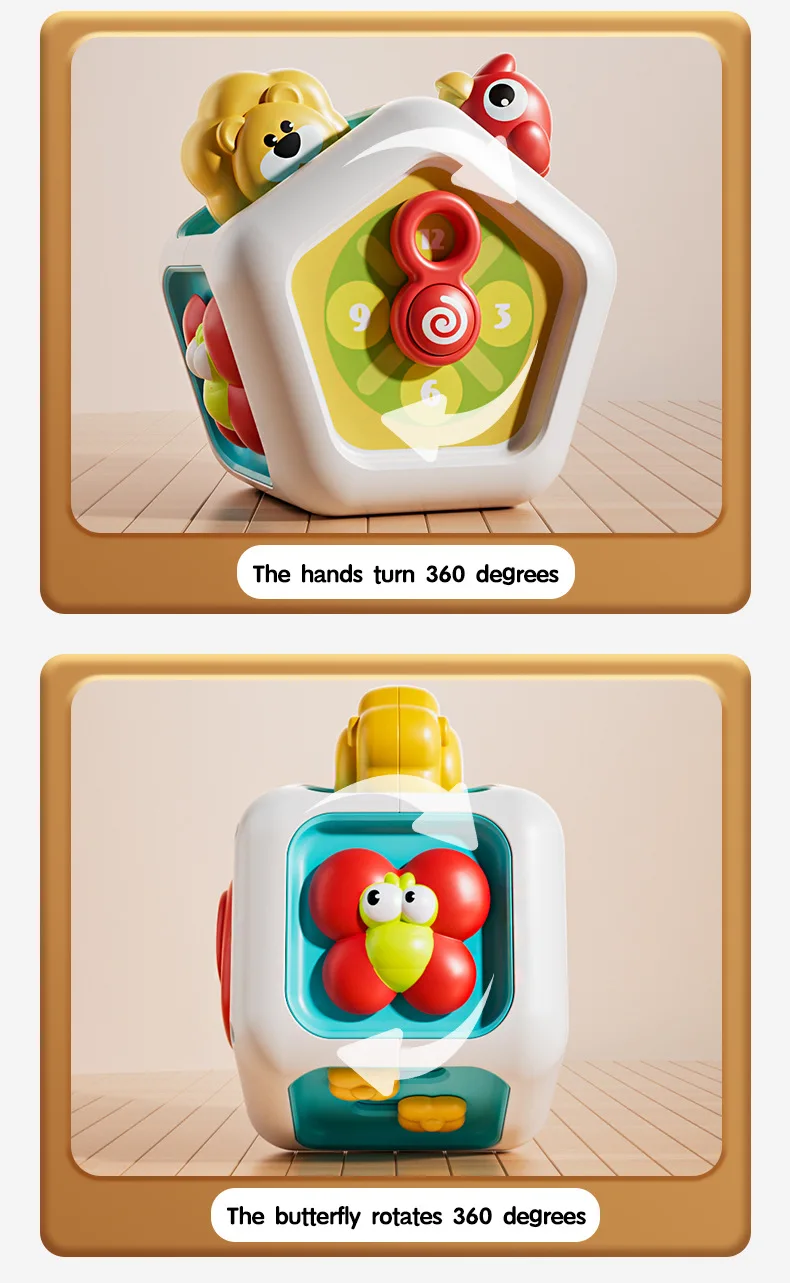 Baby Montessori Beschäftigt Bord Sensorischen Beschäftigt Bord Baby Praxis Fähigkeiten Aktivität Cube Frühe Pädagogische Reise Spielzeug Für Kleinkinder 1-3 – Detail 25