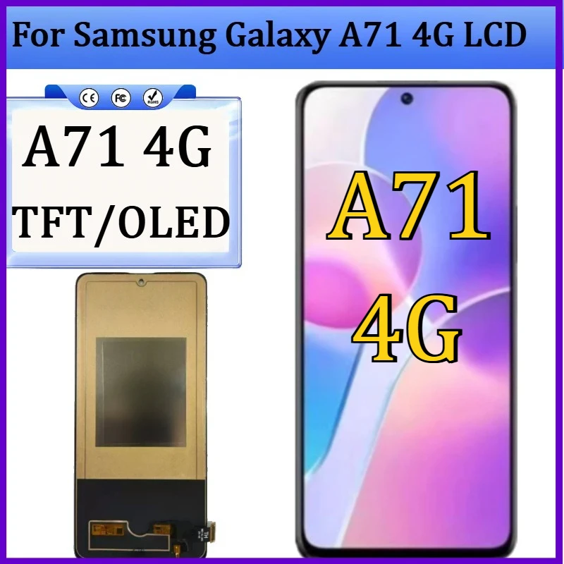 

New TFT/OLED Screen For Samsung Galaxy A71 4G LCD Display Digital Touch Screen with Frame Replacement for Galaxy A71 4G
