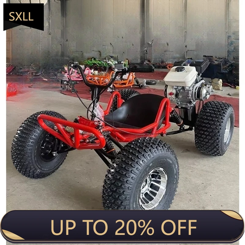 

SXLL 212CC 4-Stroke Scooter Kart All-terrain Off-Road Fuel-powered Outdoor Drift Vehicle Adults and Children 70 km/h Max Speed