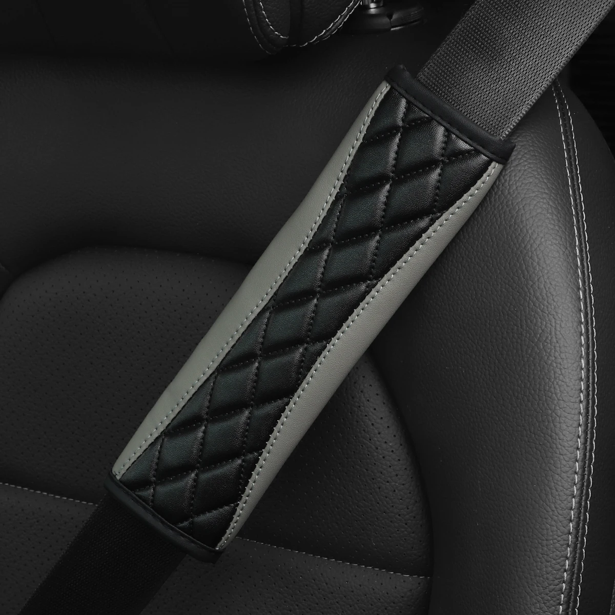 

2Pcs-three-dimensional embroidered faux sheepskin car supplies seat belt shoulder cover comfortable anti-tightening safety belt