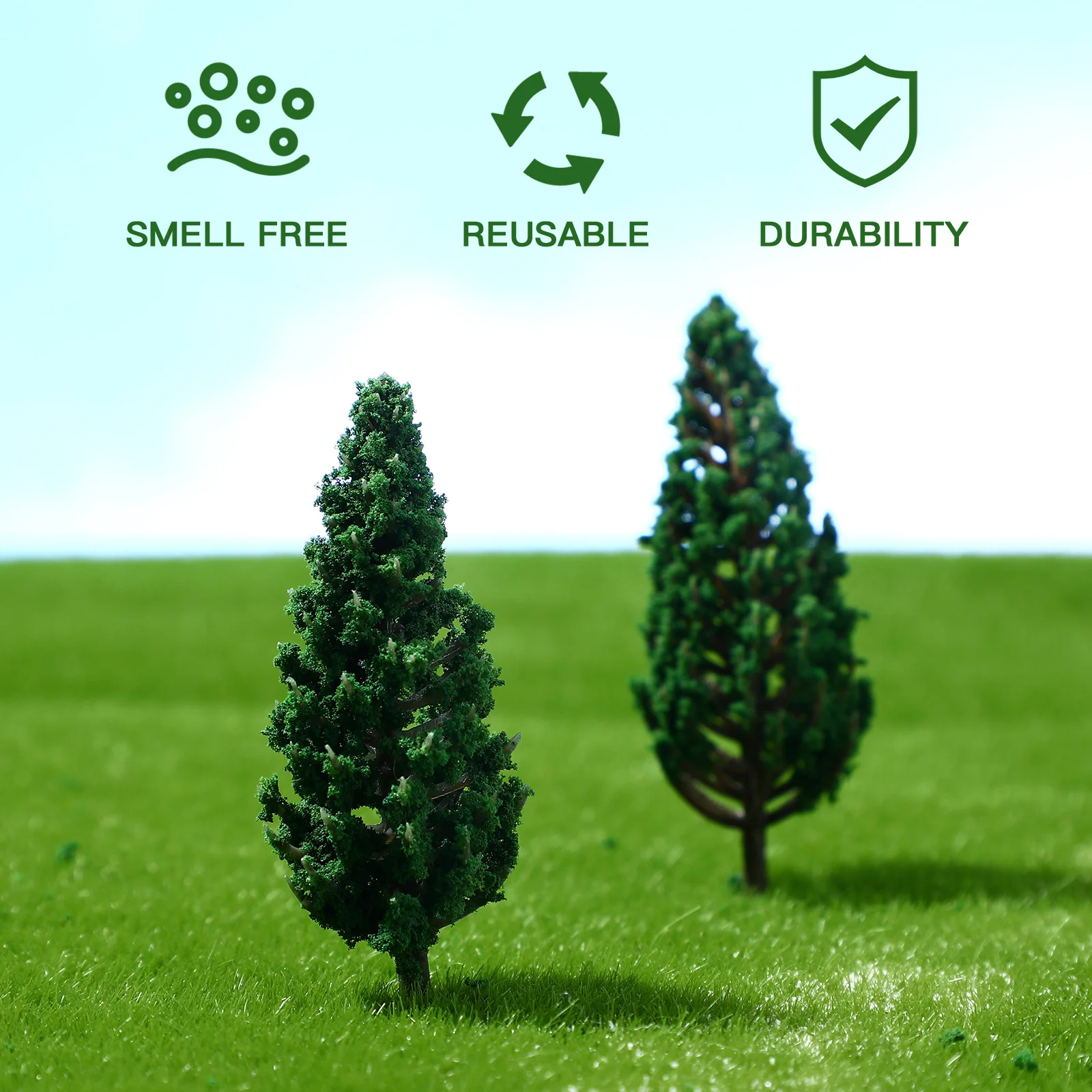 

24 Pcs Model Landscape Tree Models Artificial Plastic Small Fake Trees Craft for Projects