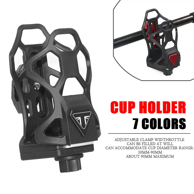

For Trident 660 Tiger 800 900 GT speed 400 triple 1050 R 675 Scrambler NX400 Motorcycle Cup Holder Aluminum Adjustable