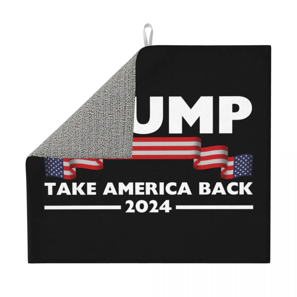 Trump 2024 US America Back USA Dish Drying Pad Custom Absorbent Microfiber Fast Dry Drainer Mats