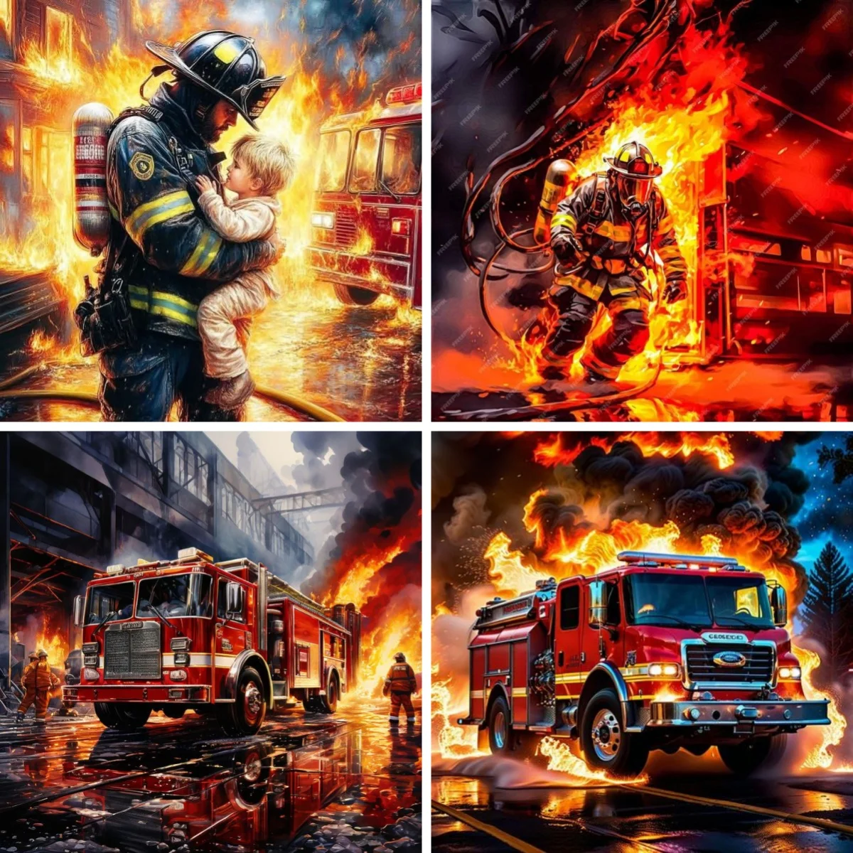 Diy Diamant Malerei Blazing Heroes Feuerwehrauto Vollquadrat Bild von Strass Feuerwehrleute Battling The Inferno Room Decor