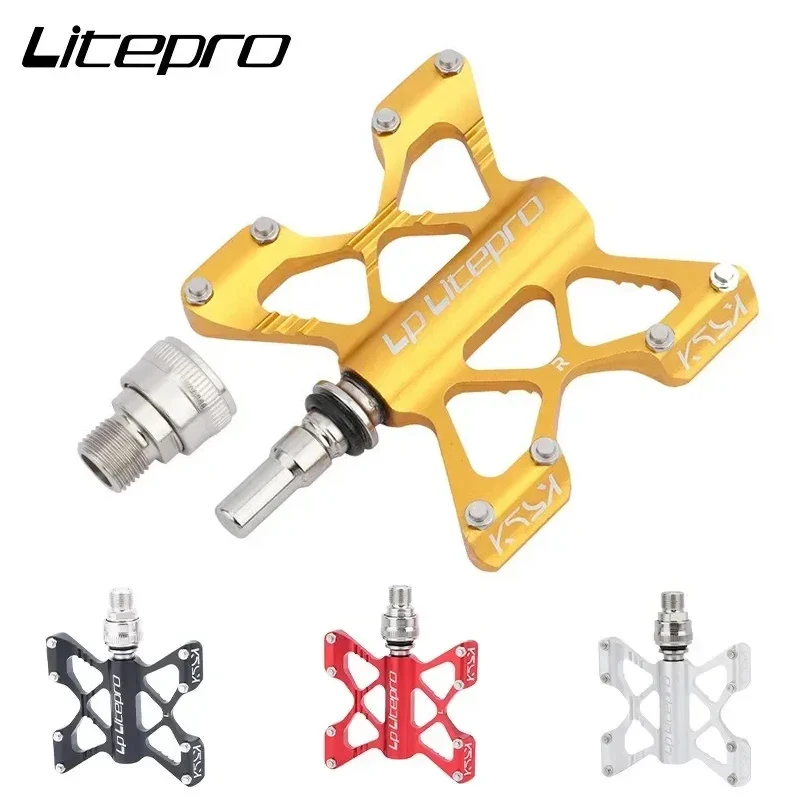 

Litepro K5 Road Bicycle Pedals: Ultra - Light Aluminum Alloy, Sealed Bearing, Anti - Slip & Quick - Detachable