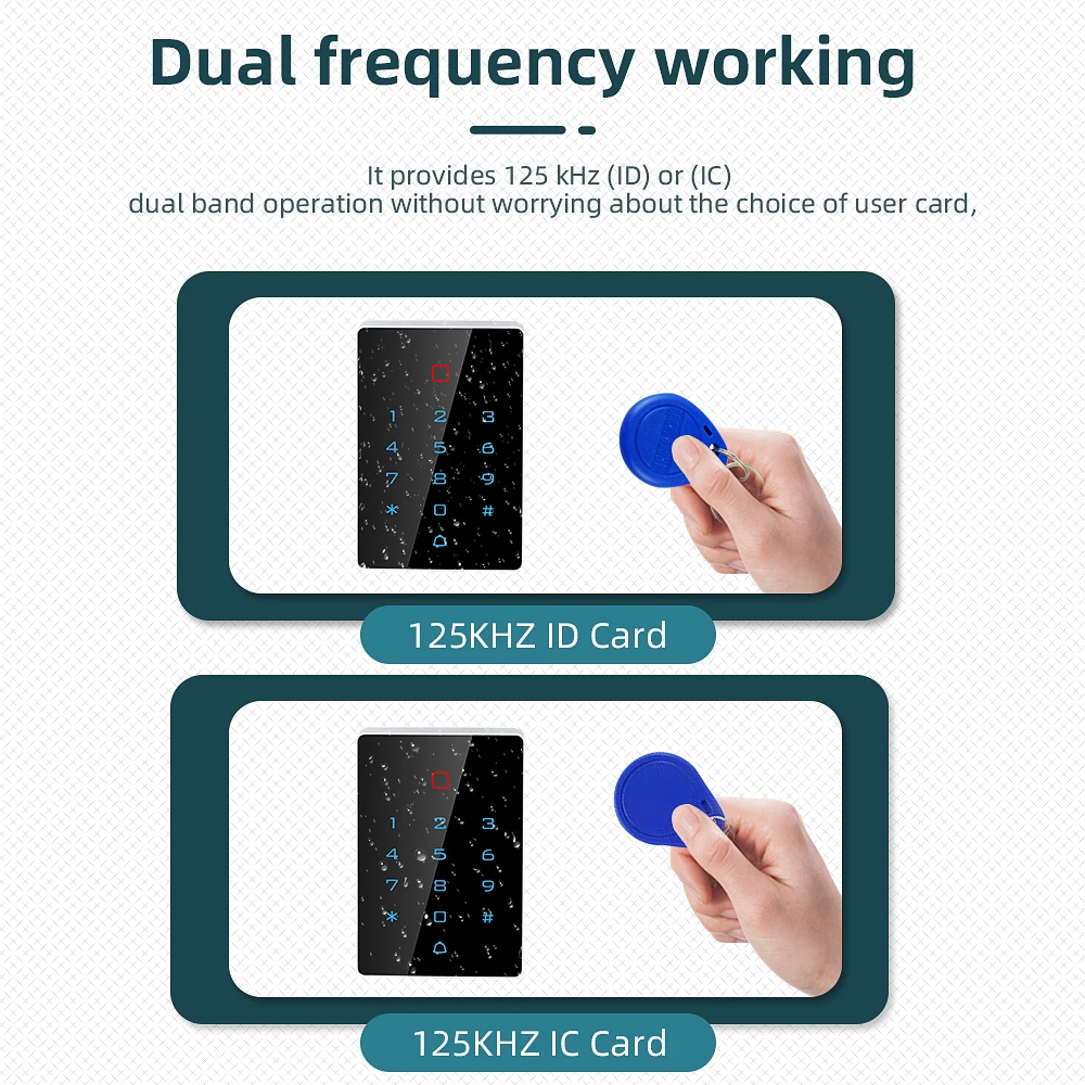 Teclado RFID con Control de acceso a la puerta, lector de tarjetas con controlador a prueba de agua IP68, WiFi, Tuya, aplicación de desbloqueo