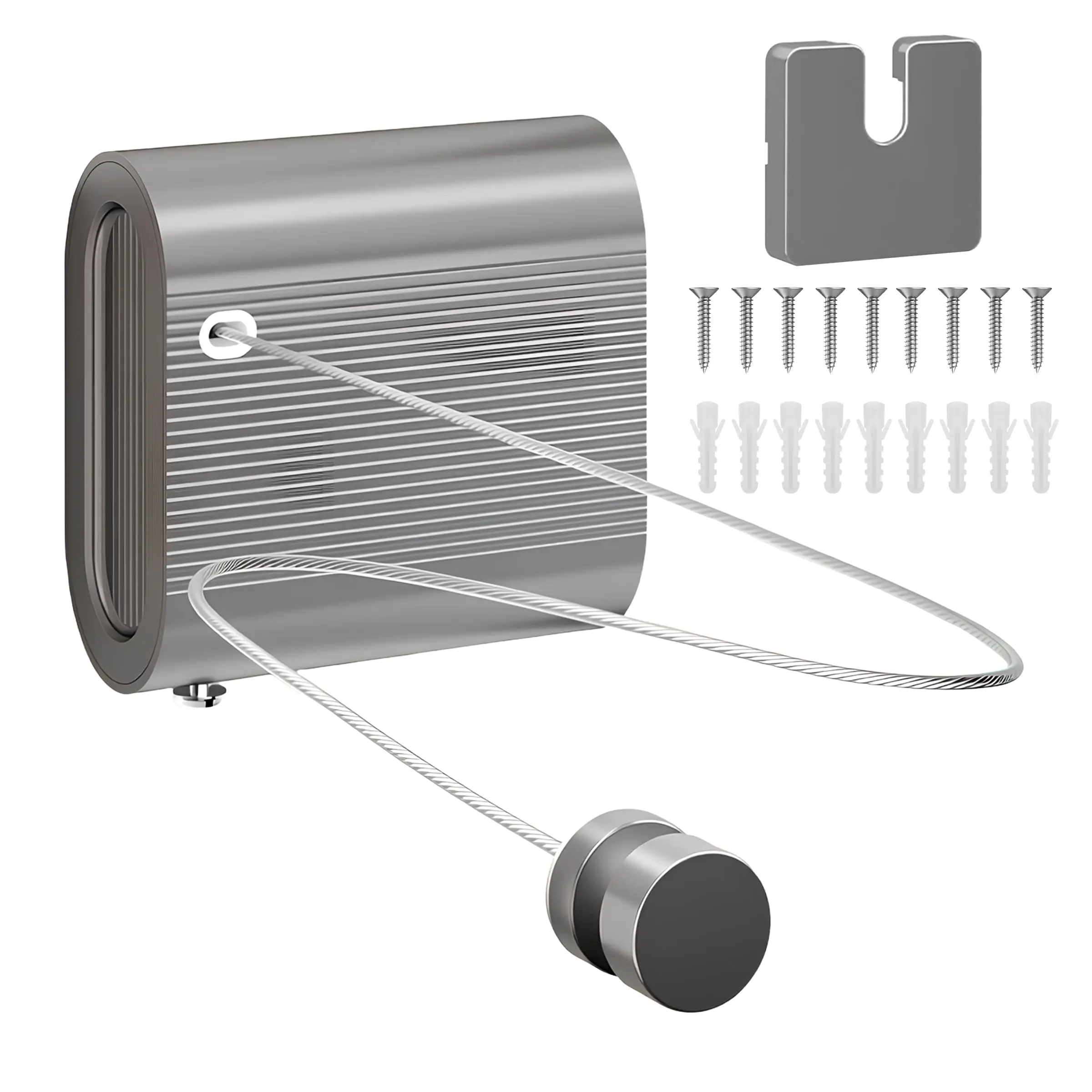Retractable Clothesline Indoor Outdoor, Heavy Duty Non-Sagging Wall Mounted Drying Line for Balcony Laundry Room RV Travel