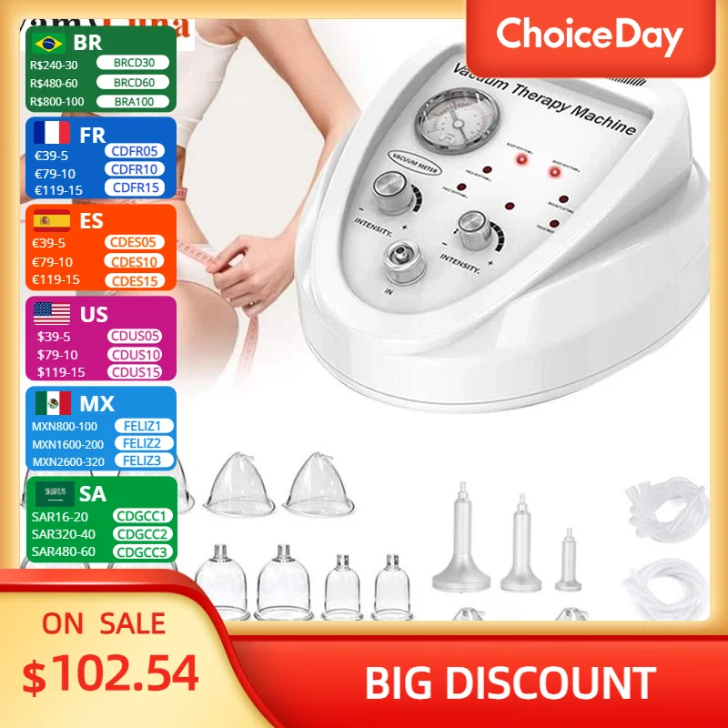 

Breast Massager Machine, Electrical Vacuum Massage Therapy Device, Enlargement Pump Lifting Breast & Body Shaping Beauty