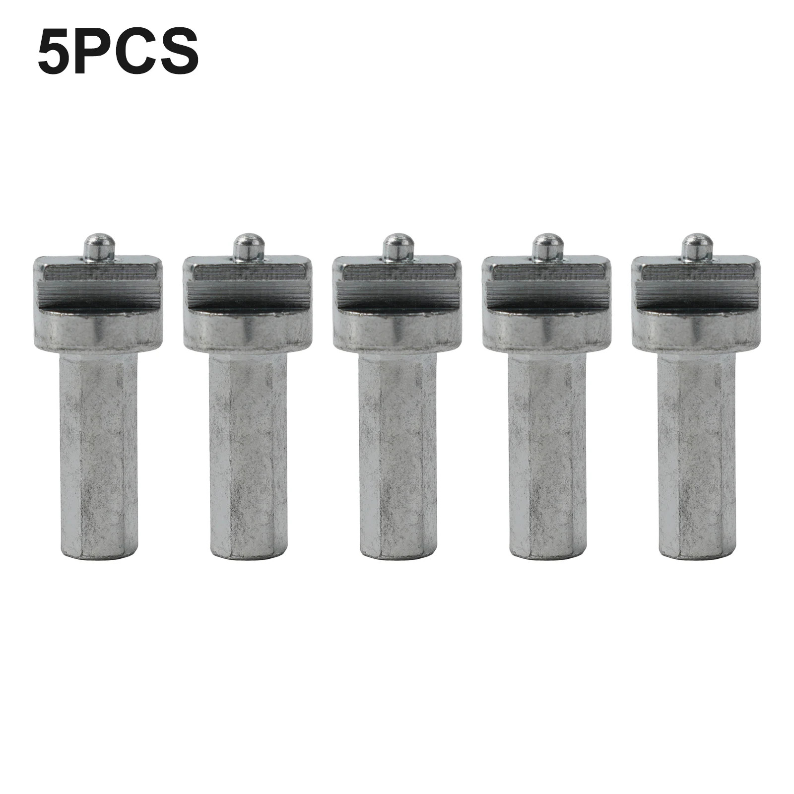 5pcs Dredge Spring Connector for Electric Drill Pipe Cleaning Tool Sewer Drain Rods Made of Galvanized Carbon Steel 16mm