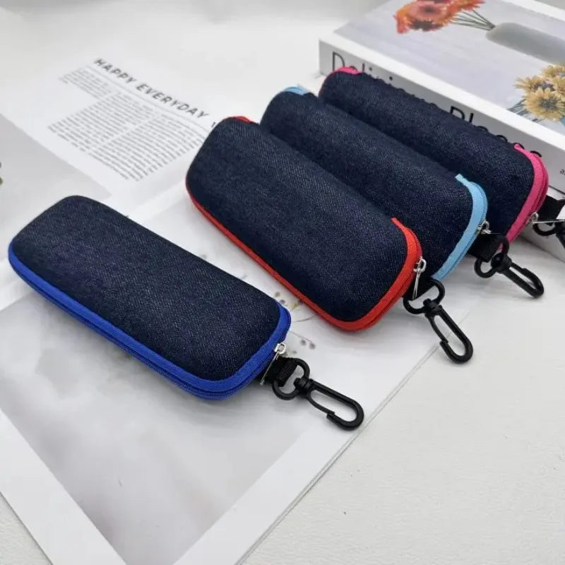 5pcs Fashion Glasses Box Zipper Sunglasses Protection Container Eyeglasses Case Reading Glasses Organizer Carry Bag