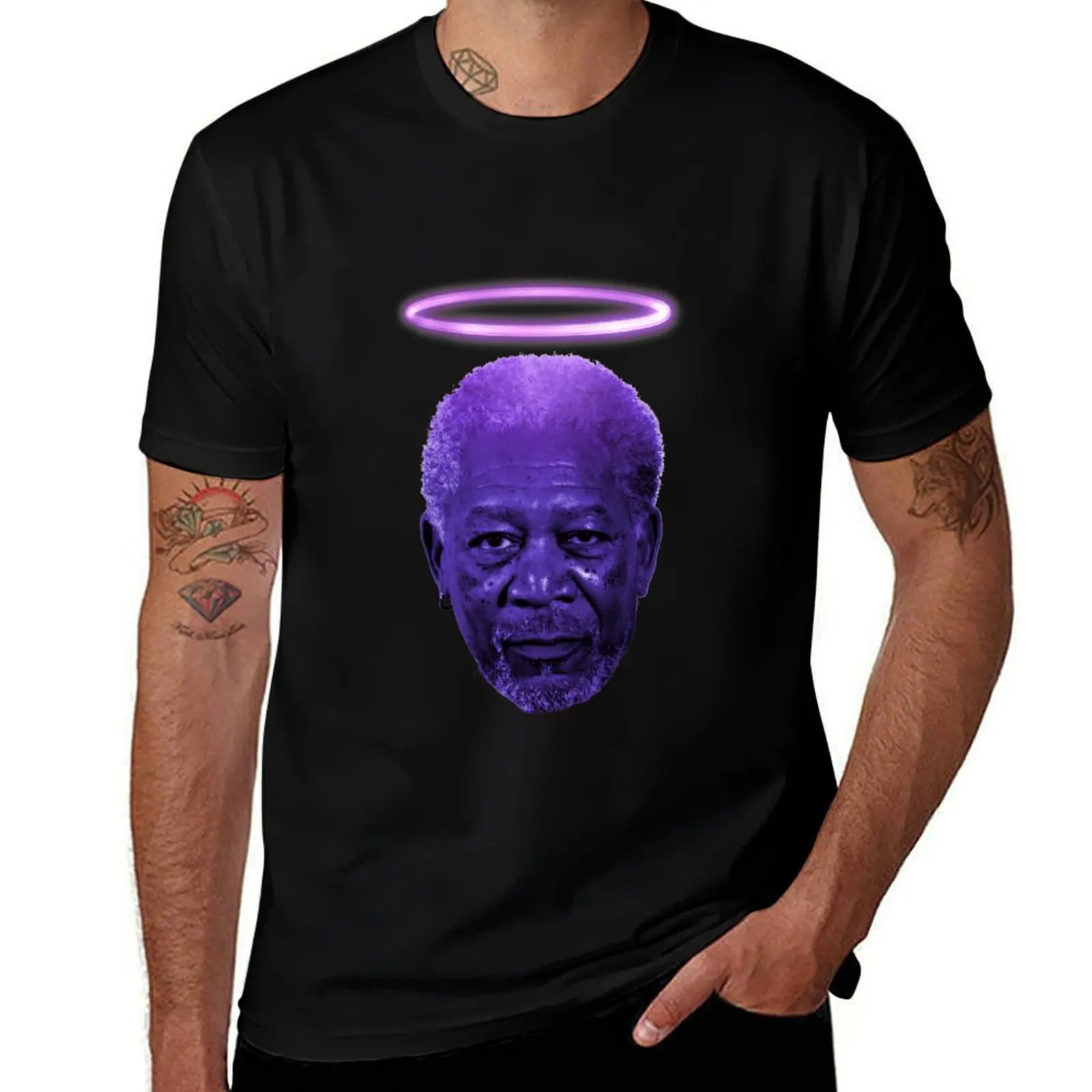 Morgan Freeman original design T-Shirt Novelty Print Casual Tee Shirt