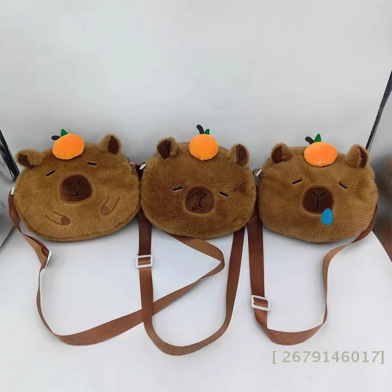 

【YY26】Милая плюшевая сумка-капибара большой вместимости, повседневная дорожная сумка через плечо