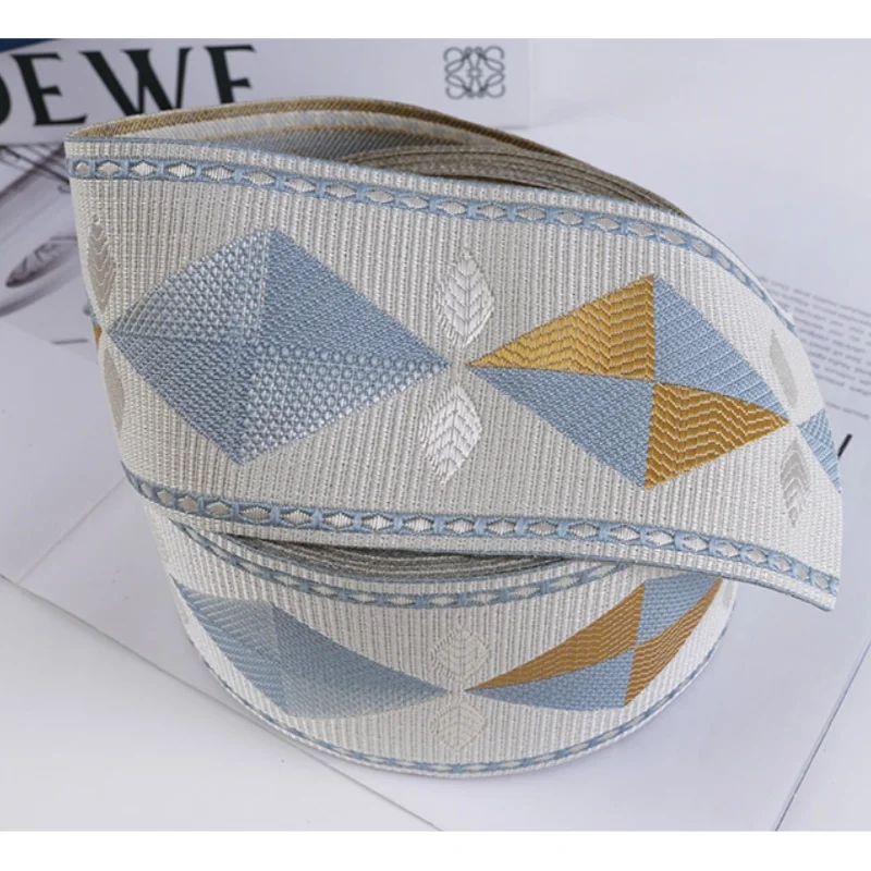 

25M/Lot 3cm/8cm Wide Embroidery Jacquard Lace Ribbon Belts Webbing Curtain Accessories Pillow Edge Garments Sofa DIY Sewing