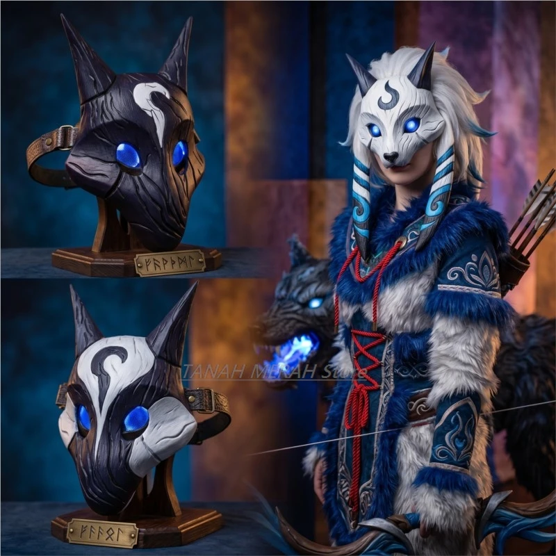 

Kindred Wolf Lamb Cosplay Masks & Props – Eternal Hunters Role Play Accessories, Game Character Set косплей Scary Roleplay