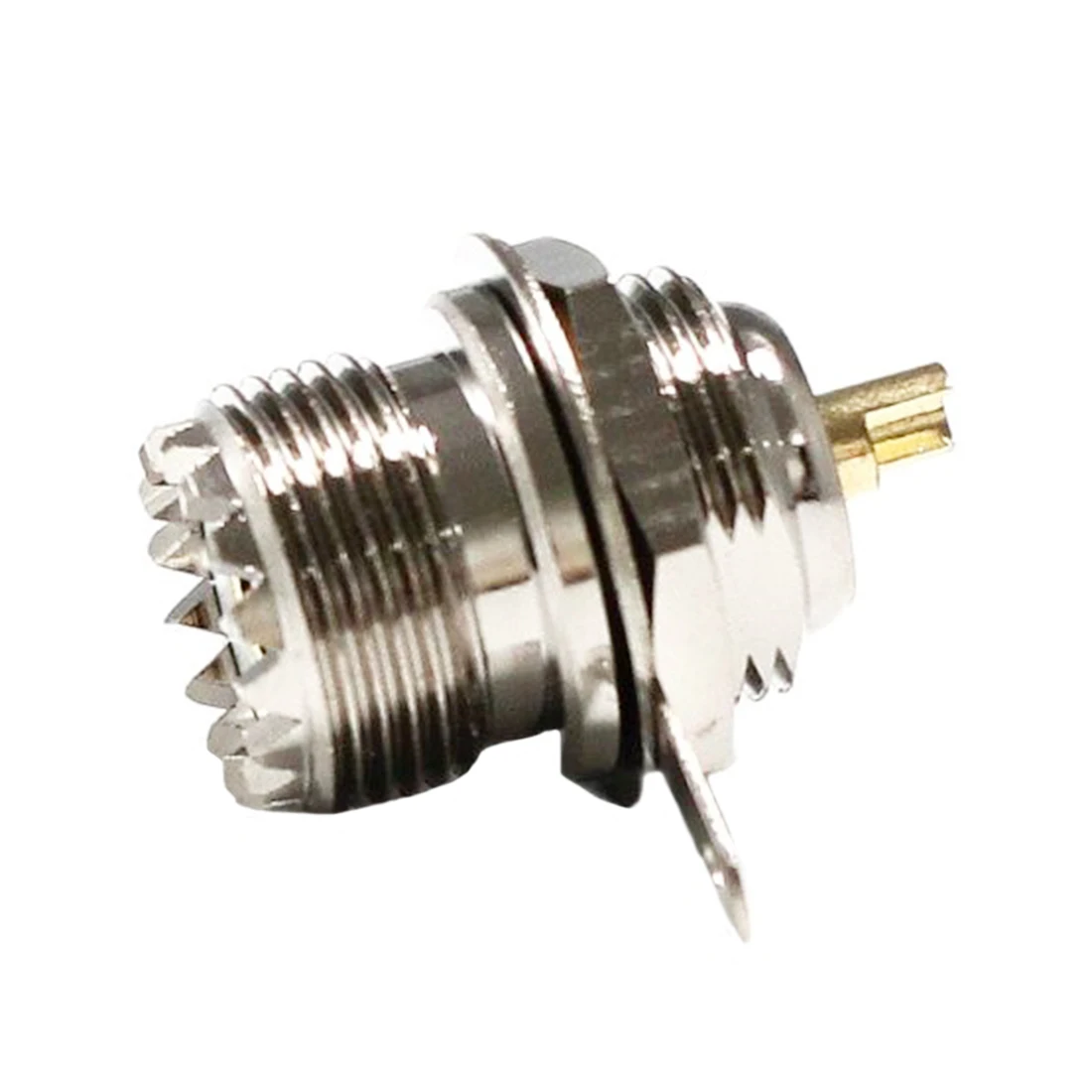 1pc UHF SO239 Female Jack  RF Coax Connector With Nut Solder Cup Straight Nickelplated Welding Terminal NEW Wholesale