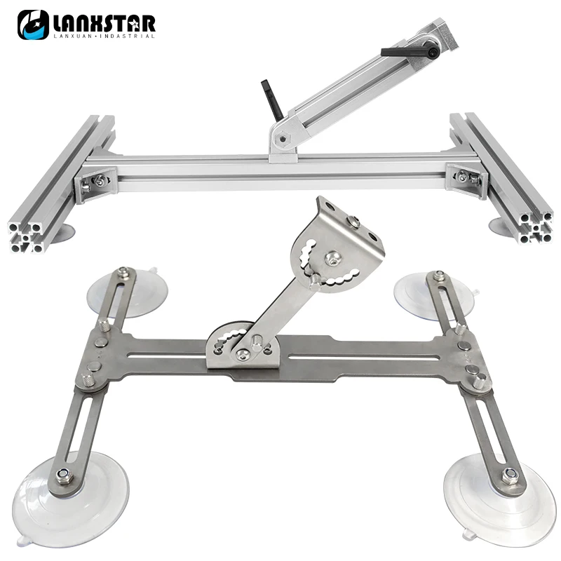 Suporte Dobrável para Atuador Linear Telescópico Liga de Alumínio Suporte de Aço Inoxidável com Ventosa Ângulo Ajustável Portátil