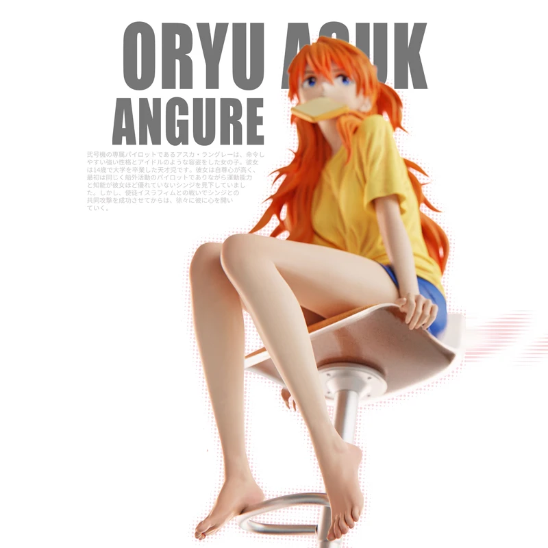 Asuka Langley Soryu Gk Anime Figuur Desktop Decor Verjaardagscadeau Collectible Toy Model Trendy Computerkast Ornamenten Aanwezig