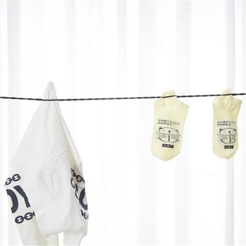 2.5M Travel Non-slip Clotheslines Outdoor Travel Camping Portable Drying Clothes Hanger Rack Line Suction Cup Elastic Rope