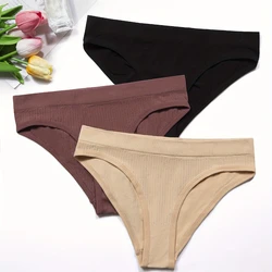 3Pcs Seamless Panties Female Underpants Sexy Pantys for Women Briefs Underwear Comfortable Breathable White G-String Lingerie