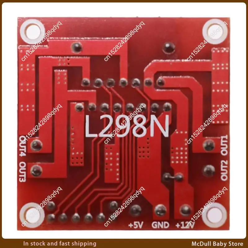 ABJA-L298N Module Dual H-Bridge Stepper Motor Driver Board Module 2A/25W, Suitable For Robots And Smart Cars