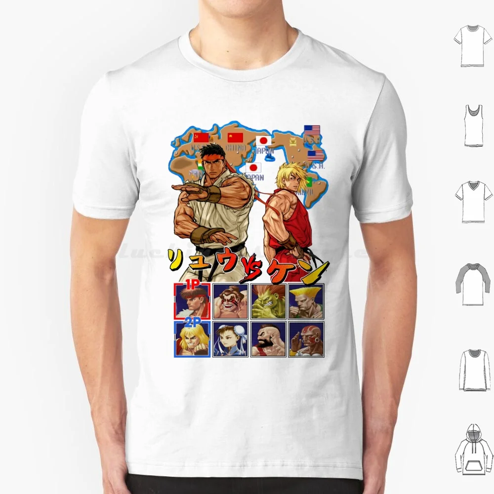 Tribute To Option B T Shirt 6xl Cotton Cool Tee Ryu Fighter Retro Ken Street Gaming Game Arcade Video Games Akuma Hadouken Geek