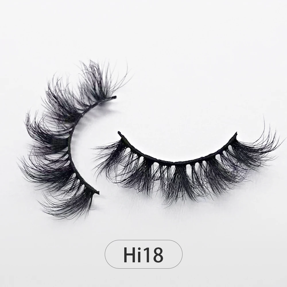 Dropshipping Reuseable Natural Long 12-15mm 3D Faux Mink Lashes Fluffy Volume False Eyelashes Cruelty Free Wispy Makeup Lashes