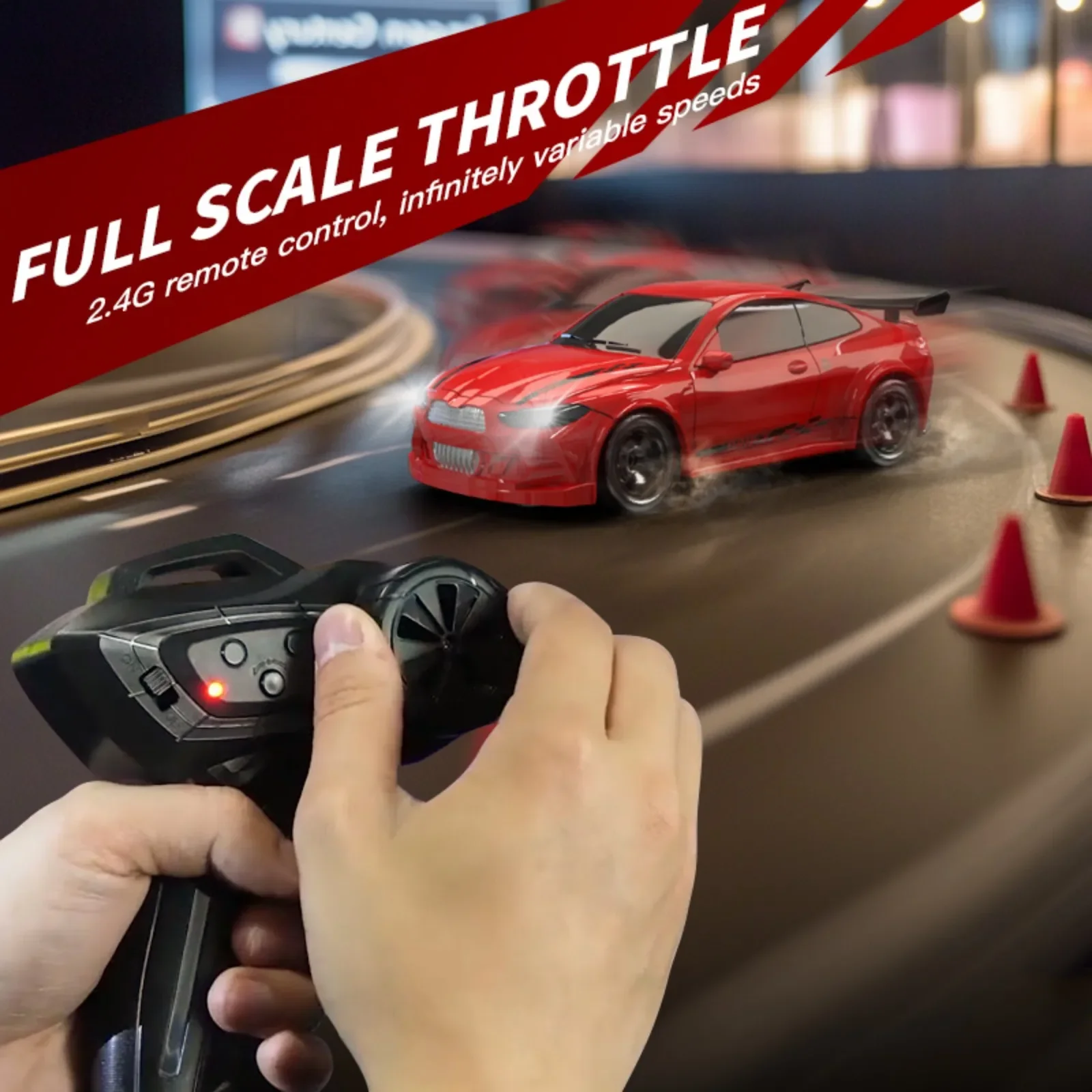 

KF20 1:64 RC Drift Car 2.4G High-Speed Racing Car Four-Wheel Mini Desktop Remote Control Car Electric Toy Electric Toy Kids