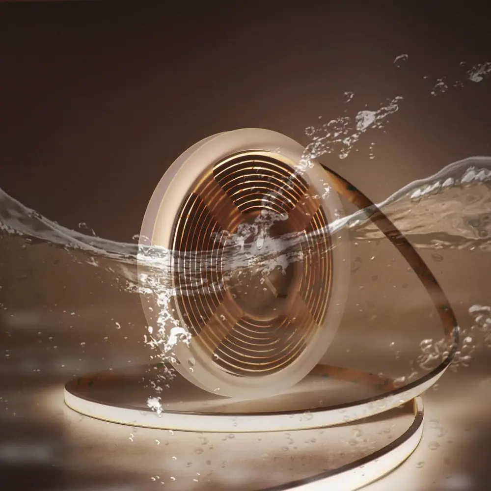 

ree Cuttable COB LED Neon Strip Light Waterproo IP68, 12V 16.4t 4000K Silicone lexible DIY LED Tape Light or Outdoor Bathroom Sw