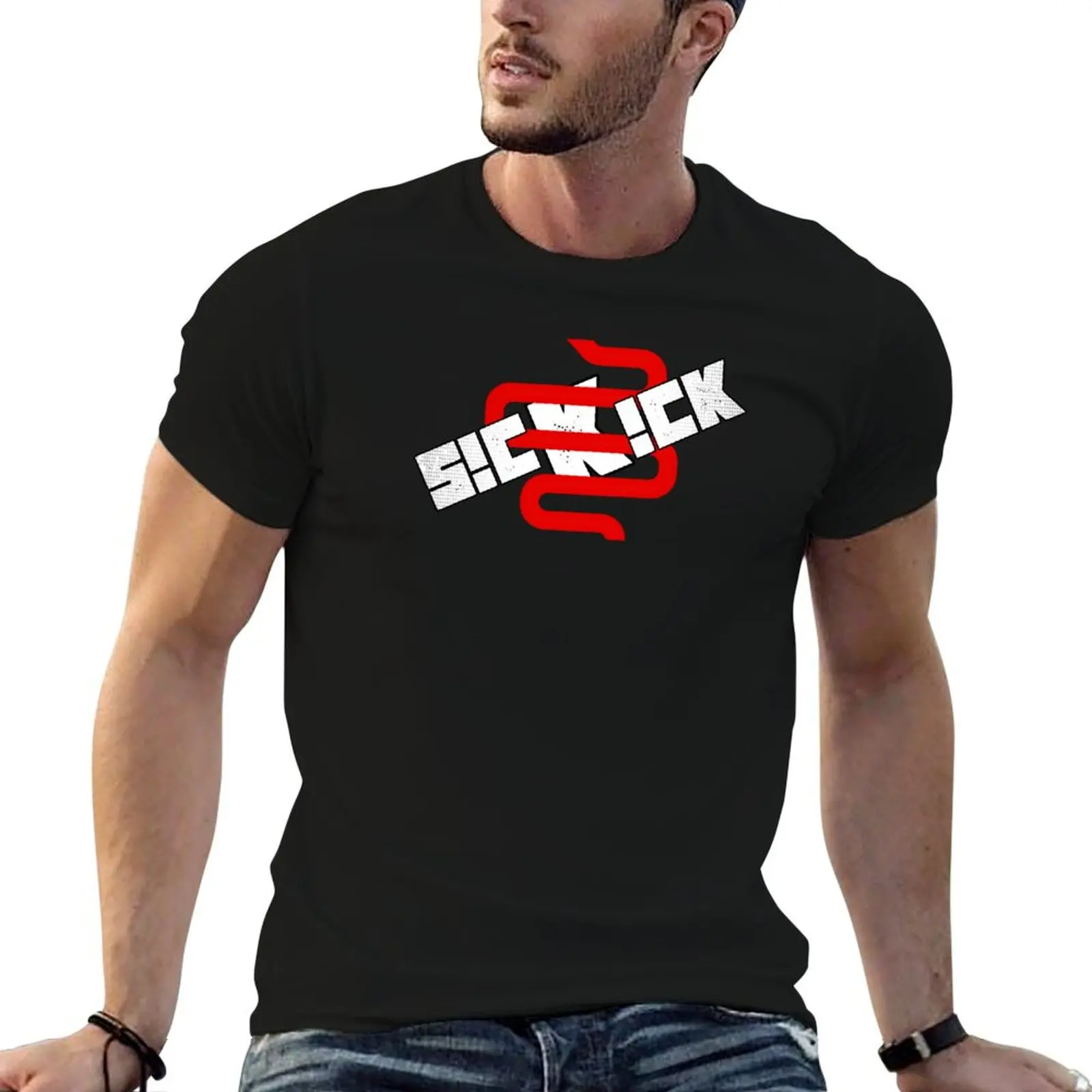 

plain SNAKE shirt for casual T-Shirt S!CK!CK package man man black t-shirt cotton t