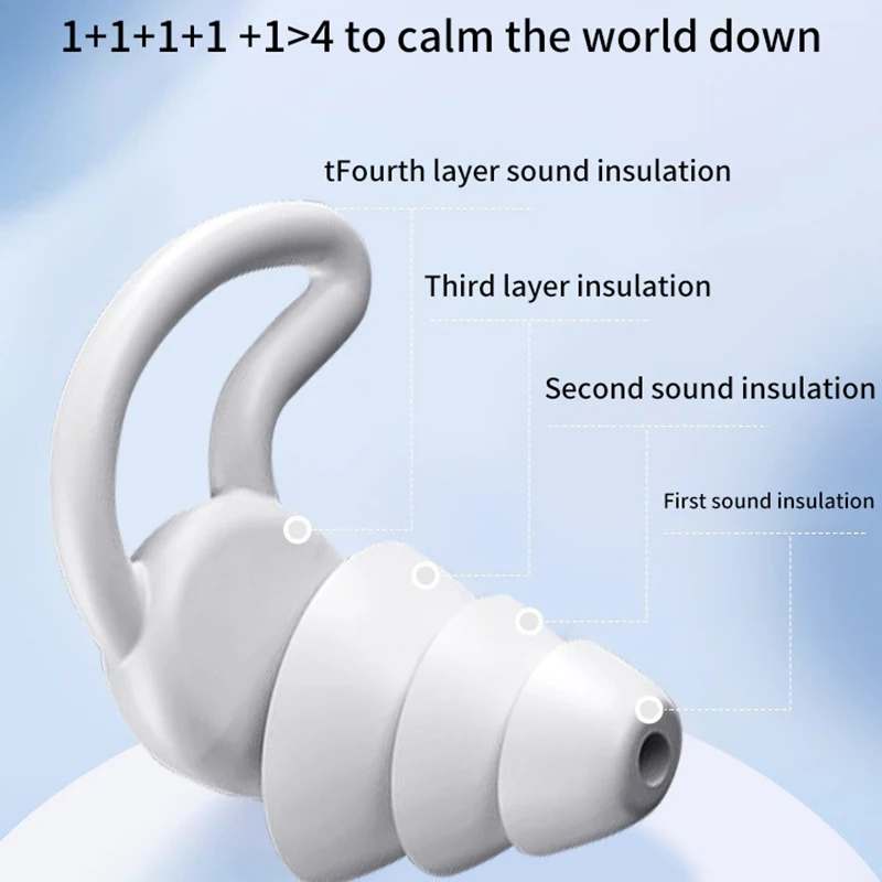 Tampões de ouvido de silicone para estudantes, isolamento acústico, macio, anti ruído, dormindo, impermeável, redução de ruído, tampões de ouvido, novo