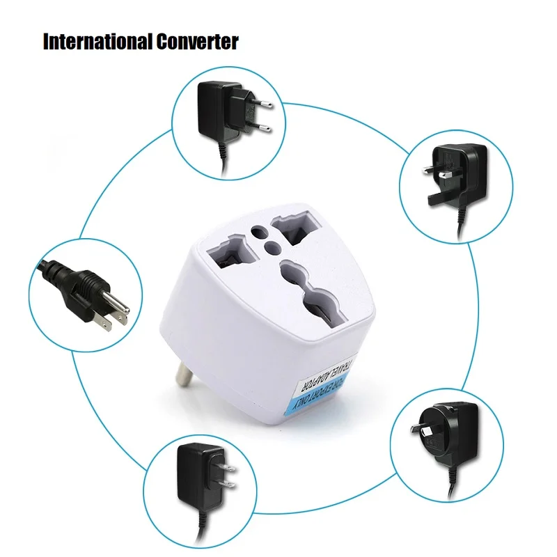 New Universal Adapter AU UK US To EU Plug Power Charger Adaptador Socket International Euro KR Travel Converter Electrical