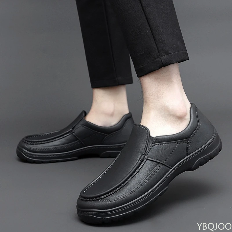 

Spring Autumn Anti slip and Wear resistant Shallow Mouth Men's Shoes Simple Comfortable Solid Color Waterproof Casual Shoes