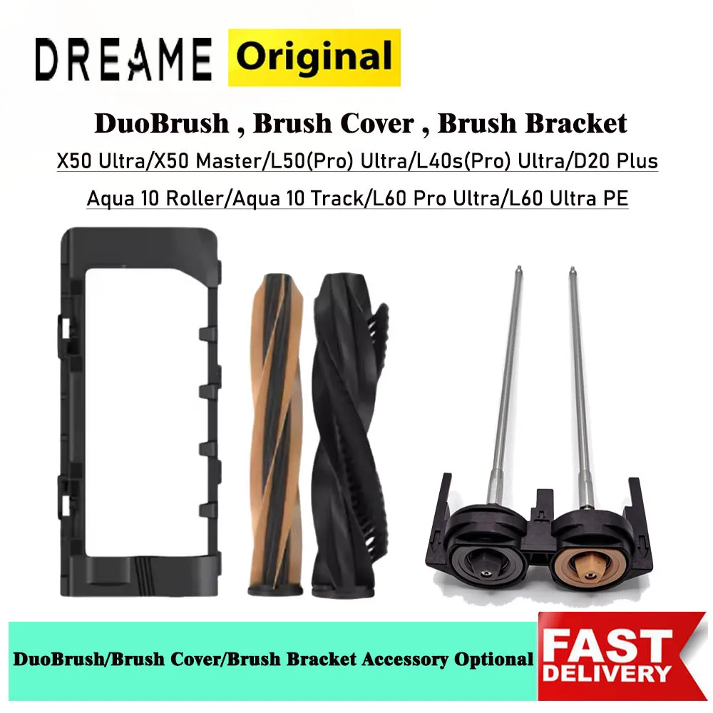 Original Dreame X50 Ultra DuoBrush,Brush Bracket,Brush Cover Spare Parts Optional For Aqua10 Track,D20 Plus,L50 Ultra,L40s Ultra