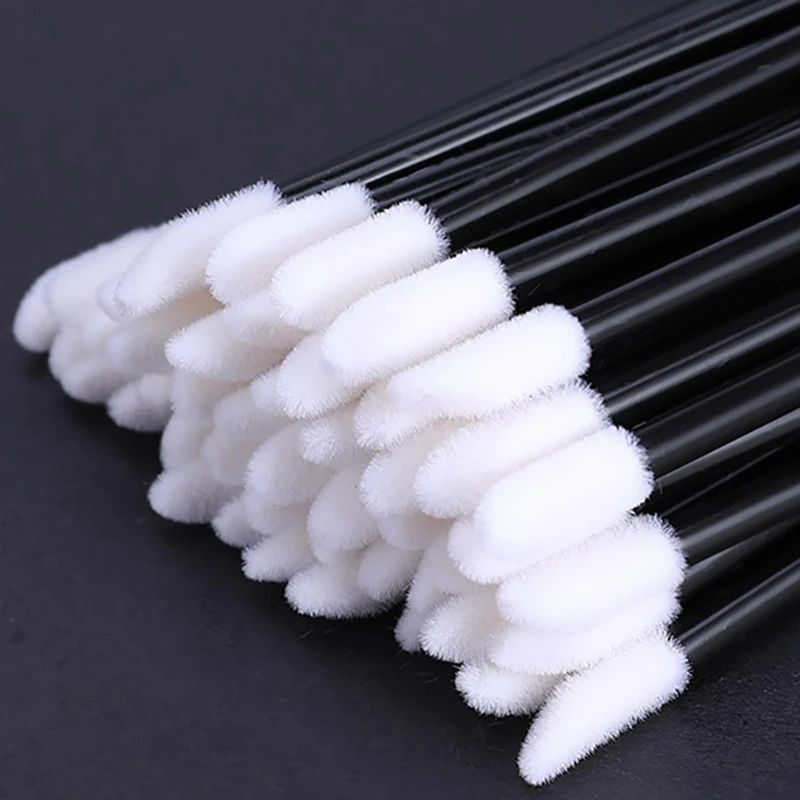 50Pcs Disposable Lip Brush Eyelash Makeups Microbrush Lash Extension Mascara Applicator Lipstick Wands Set Cosmetic Makeup Tools