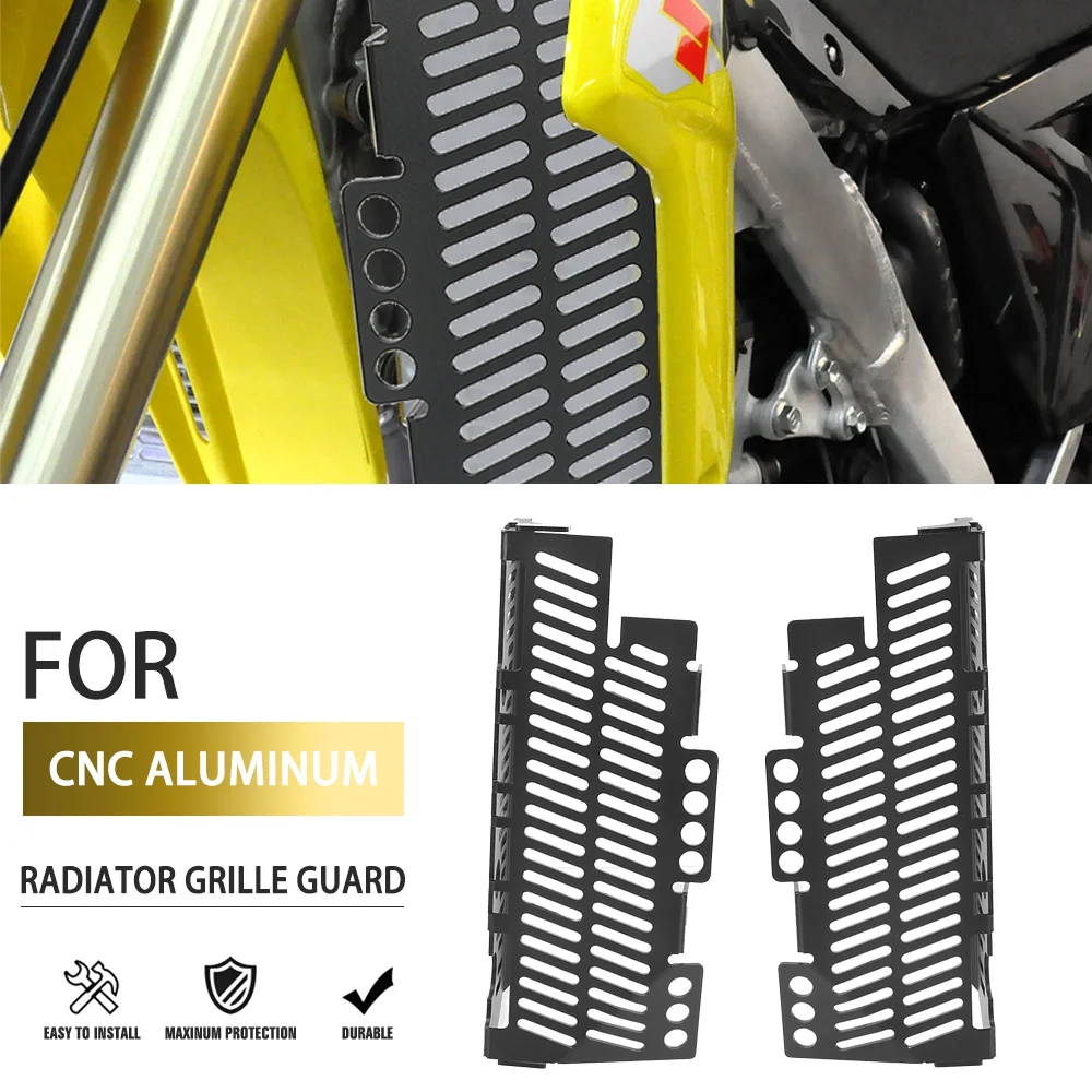 

Radiator Grille Guard Cover For Suzuki RM250 1996-2006 RM125 2001-2008 DRZ 400 DRZ400E 2000-2007 DRZ400S DRZ400SM 2000-2022 2023