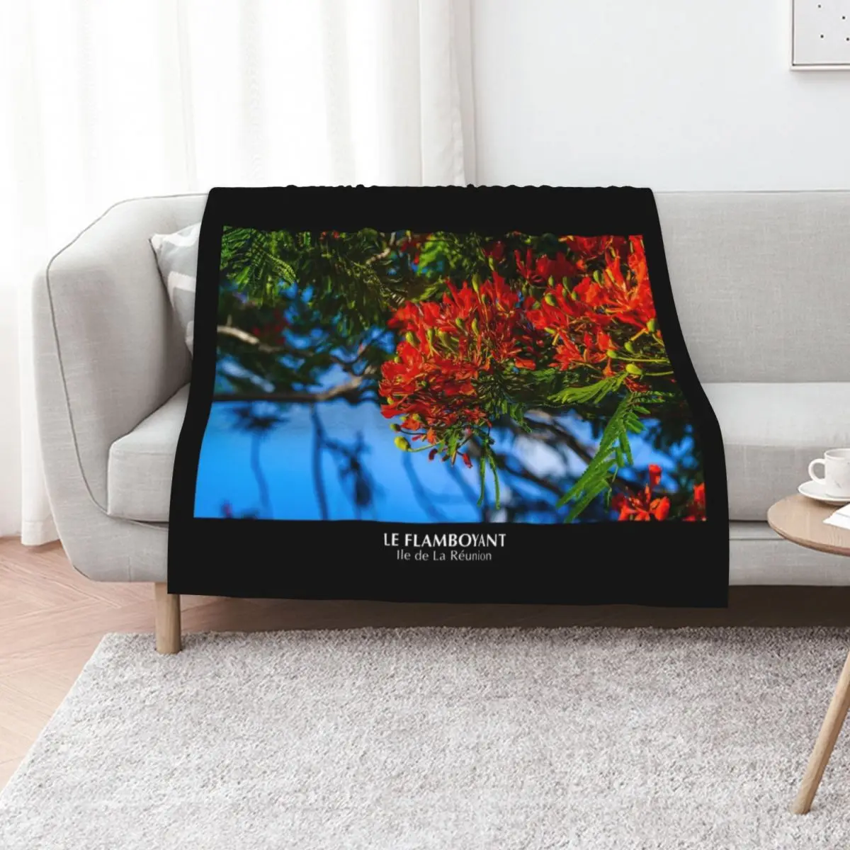 Flamboyant on Reunion Island Throw Blanket Hair Blankets For Baby Soft Beds Thin Multi-Purpose Personalized Gift Blankets