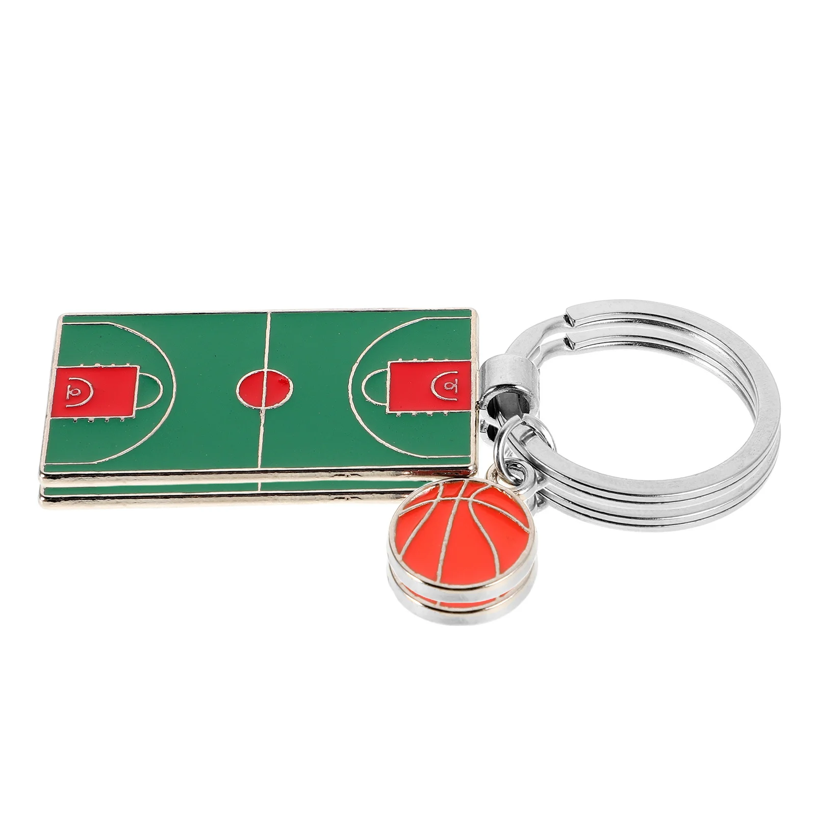 2 قطعة سلسلة مفاتيح ملعب كرة السلة متينة وأنيقة للرياضات الخارجية لعبة كرة السلة تذكارية كيرينغ لمحفظة حقيبة الظهر #1