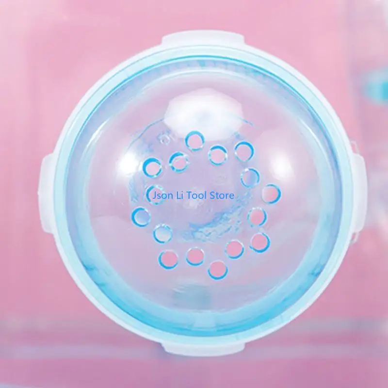 Y08D Hamster Travel for Carrier Portable Plastic Parrot Cage Transparent with Handle Outing for Case for Sugar Glider Golden