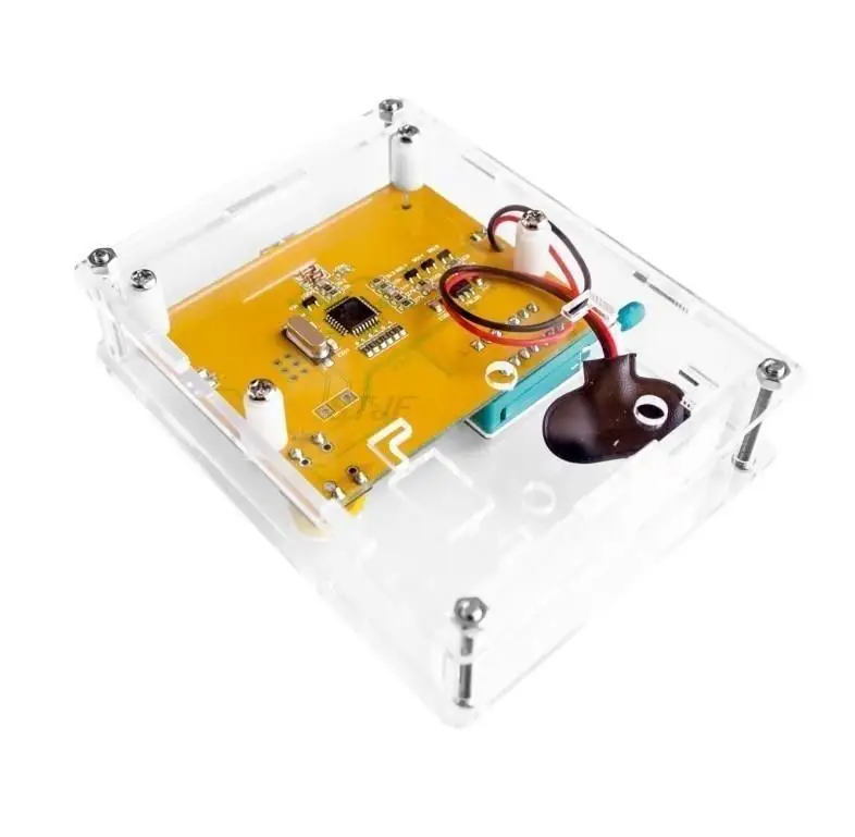 Clear Acrylic Case Shell Housing For LCR-T4 Transistor Tester ESR SCR/MOS