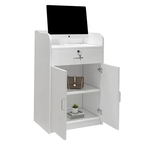 작은 내각 옷가게 금전 등록기 간단한 현대 전시 프런트 데스크 바 카운터