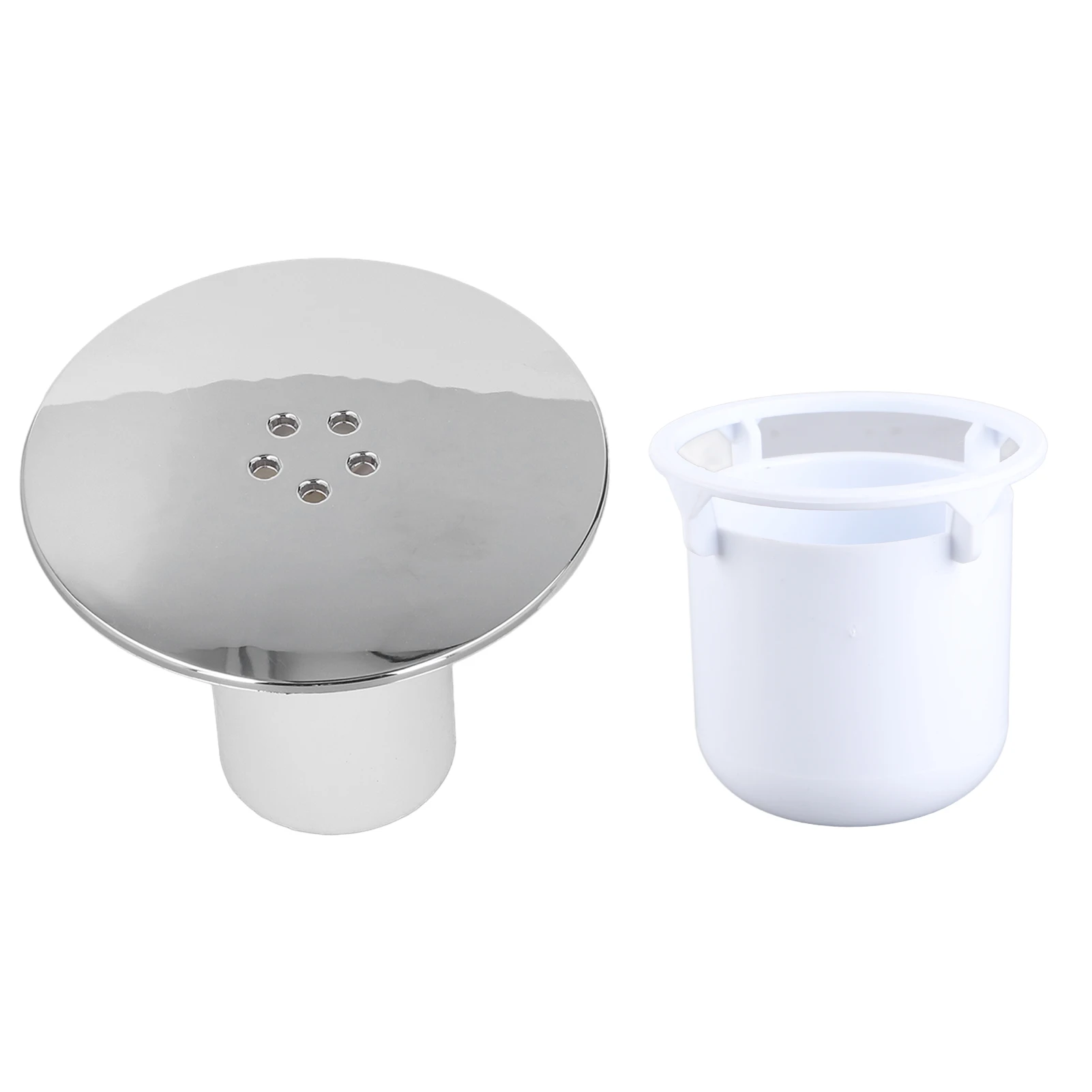 Shower Drain Cover Tray Waste Trap Plug Hole Cover Replacement Chromate Treatment Fast Flow Shower Drain Cover