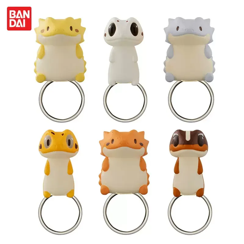 Bandai Gashapon Anime Biology Reptile Figures Cute Adorkable Animals Lizard Gecko Ring Action Figure Model Kids Toy Gifts