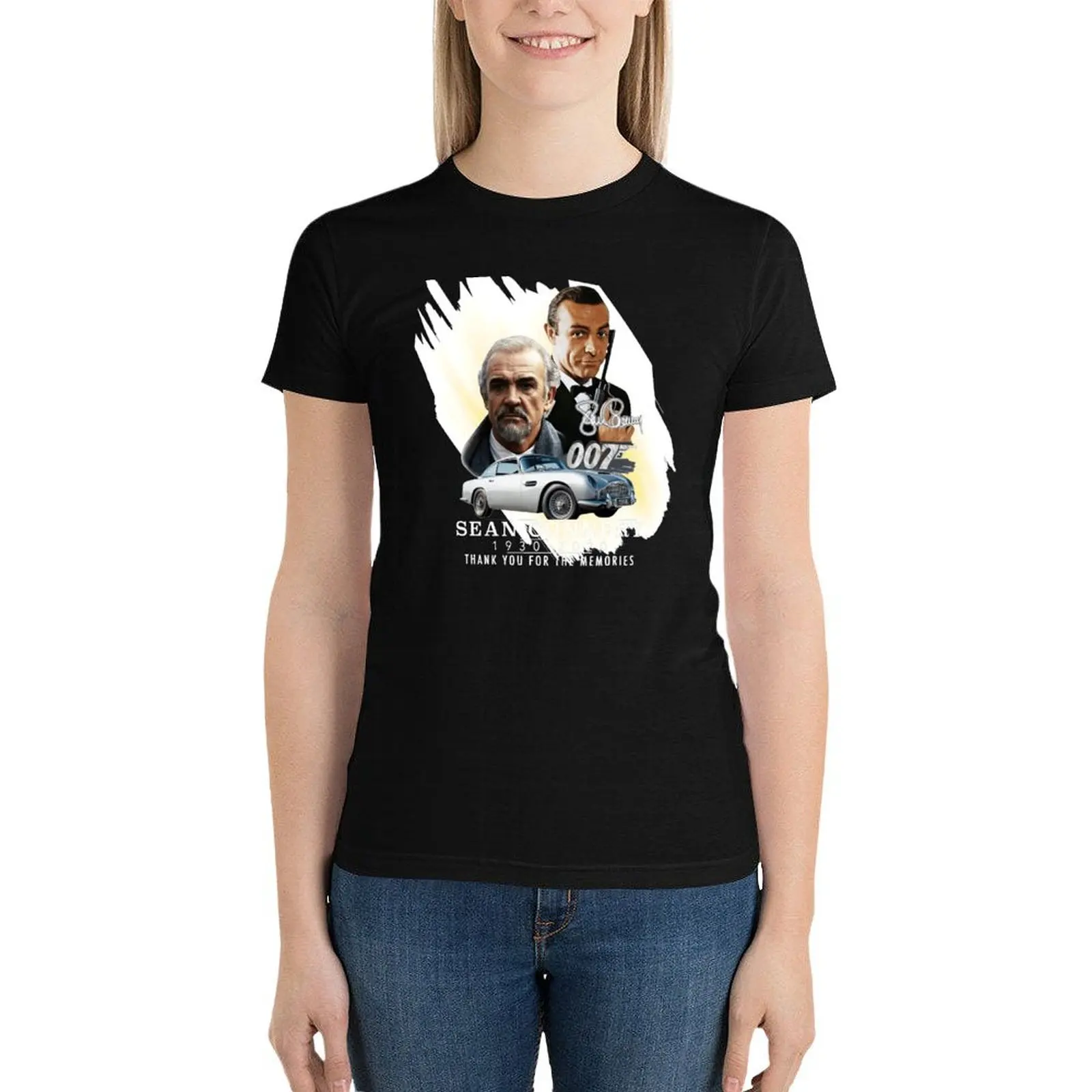 Sean connery 1930-2020 Thank you for the memories T-Shirt cute clothes summer clothes Women's cotton t-shirt