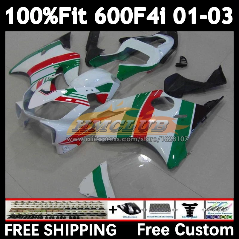 Castrol Red OEM Fairing For HONDA CBR 600 600F4i CBR600FS 52No.155 CBR600 F4i 01 02 03 CBR600F4i 2001 2002 2003 Injection Bodys