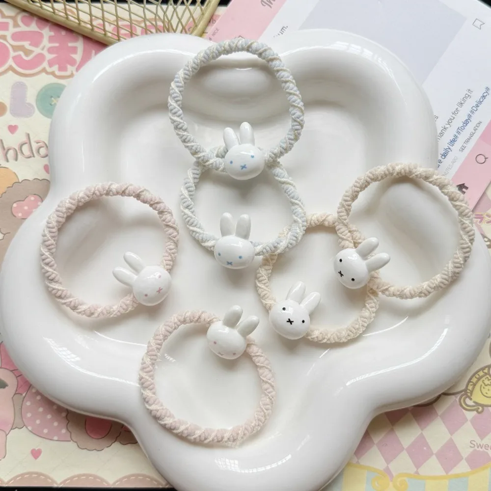 Süßes Miffy Rabbit Cartoon Haarseil im Ins-Stil, supersüßes Mädchen, süßes Haarseil, Paar, beste Freundin, Haarband, Gummiband, Geschenk