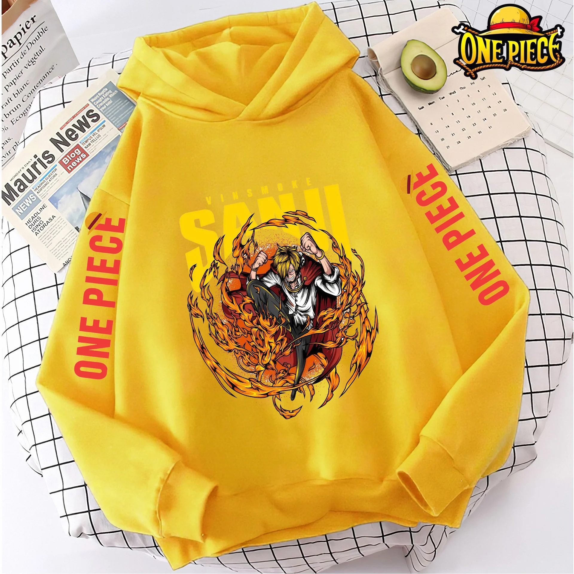 

New Spring Autumn Luffy Zoro Hooded Pullover for Boys 2026 One Piece Cartoon Kids Clothing Streetwear Casual Fashion Hoodie