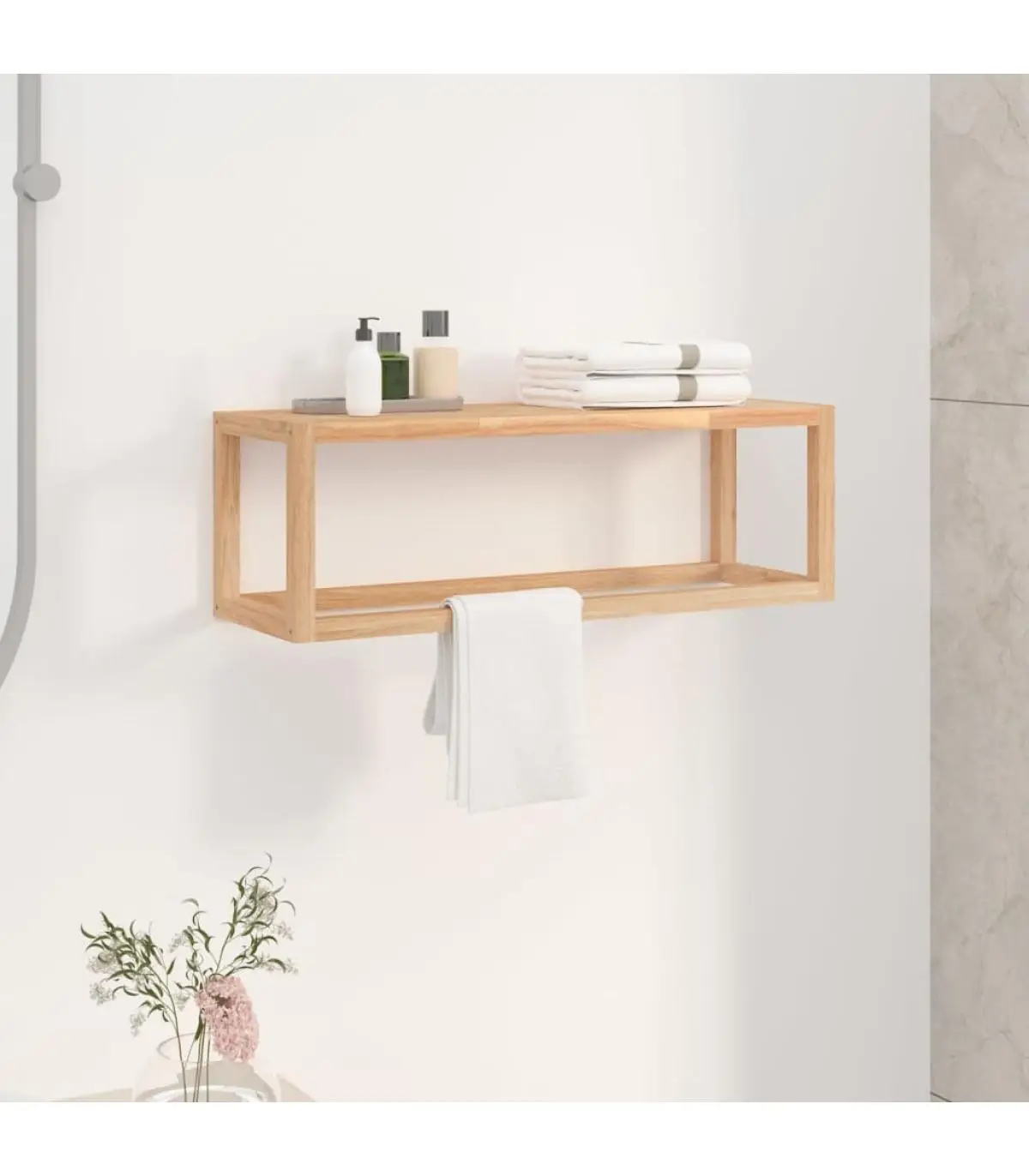 60x20x20 cm solid wood towel rack